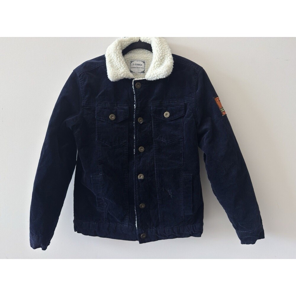 7-11MAX  Corduroy Indian Motorcycle Sherpa Lined Jacket